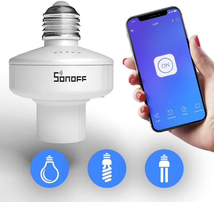 Dulie Smart WiFi + RF 433 Sonoff Slampher R2, E27 [4]
