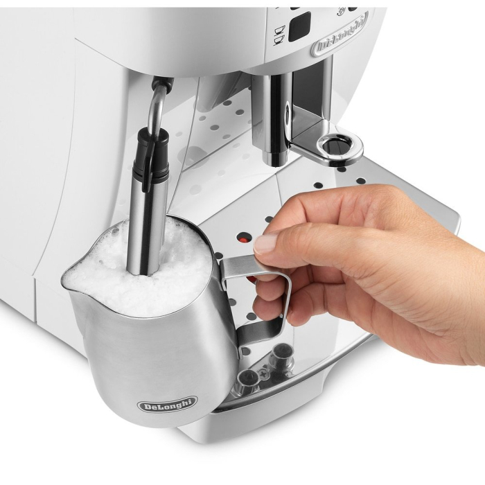 Espressor automat De'Longhi Magnifica S ECAM 22.110.W, Sistem manual de spumare, Rasnita cu 13 setari, 1450W, 15 bar, 1.8 l, Alb [3]