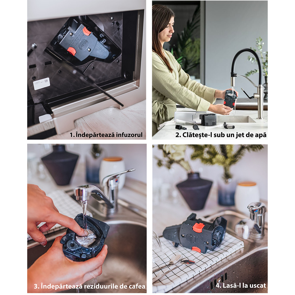 Espressor automat De Longhi Magnifica S ECAM 22.112.B, 1450 W, 5 tipuri de bauturi, 15 bari, Sistem manual de spumare, Rasnita cu 13 setari, Negru [10]