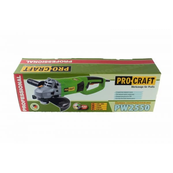 Flex Polizor Unghiular Procraft, 2 kW, 6500 rpm, panza 230 mm, pornire lenta maner 180 grade, PW 2550 [4]