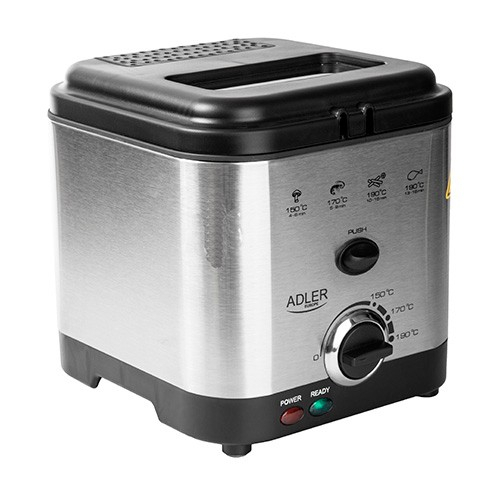 Friteuza Adler AD 4911, 1.5 L, 900W, temperatura ajustabila 150-190  C, Argintiu [4]