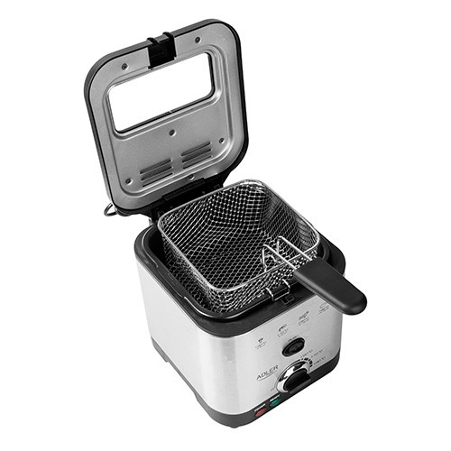 Friteuza Adler AD 4911, 1.5 L, 900W, temperatura ajustabila 150-190  C, Argintiu [2]