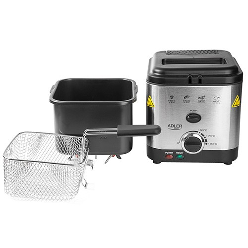 Friteuza Adler AD 4911, 1.5 L, 900W, temperatura ajustabila 150-190  C, Argintiu [3]