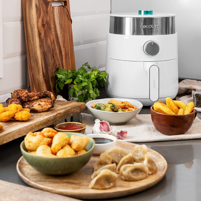 Friteuza cu aer cald, fara ulei Cecotec Cecofry Essential Rapid Sun, 1200W, 2.5L, Control tactil, 5 Programe Presetate - Resigilat [2]