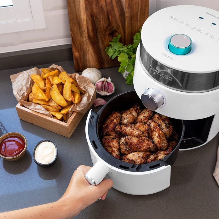 Friteuza cu aer cald, fara ulei Cecotec Cecofry Essential Rapid Sun, 1200W, 2.5L, Control tactil, 5 Programe Presetate - Resigilat [4]