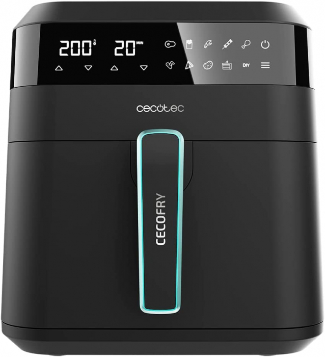 Friteuza cu aer cald, fara ulei Cecotec Cecofry Experience 6000, 1700W, 6L, Control tactil, 9 Programe Presetate [1]