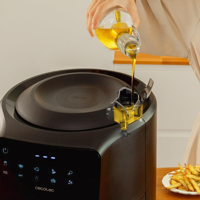 Friteuza cu aer cald, fara ulei Cecotec Cecofry Rain, Pulverizator, 1550W, 5.5L, Control tactil, 8 Programe, Pulverizare automata si manuala cu 7 niveluri [5]