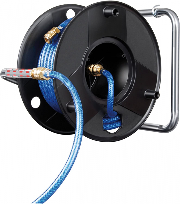 Furtun Aer comprimat compresor Brennenstuhl cu tambur, anti rasucire, 20m, O 9 15mm, 15 bari [2]