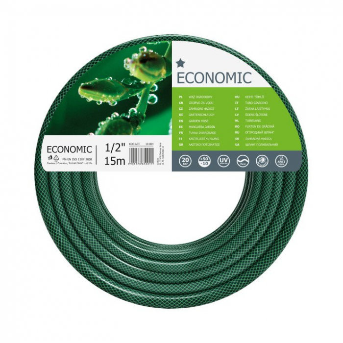 Furtun pentru gradina Cellfast ECONOMIC, 3 straturi cu armatura  ,1 2   15m, protectie UV [1]