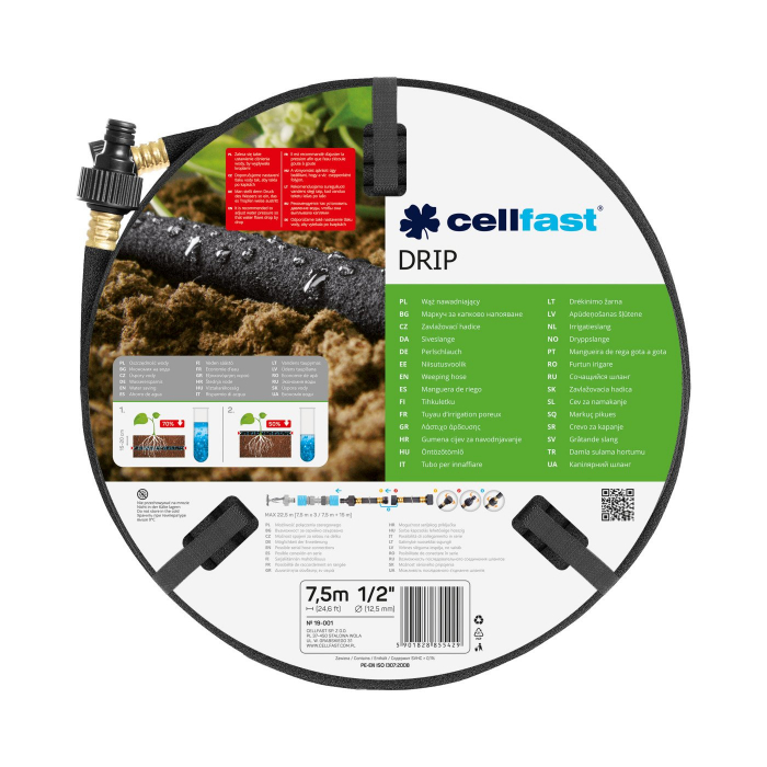 Furtun pentru irigare poros Cellfast DRIP 1 2  , lungime 7.5 m [1]