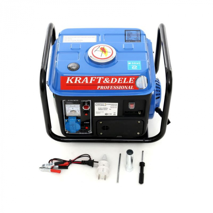 Generator 1200W, 12/230V, 2CP, 2 timpi, stabilizator tensiune (AVR) Kraft&Dele KD109N [5]