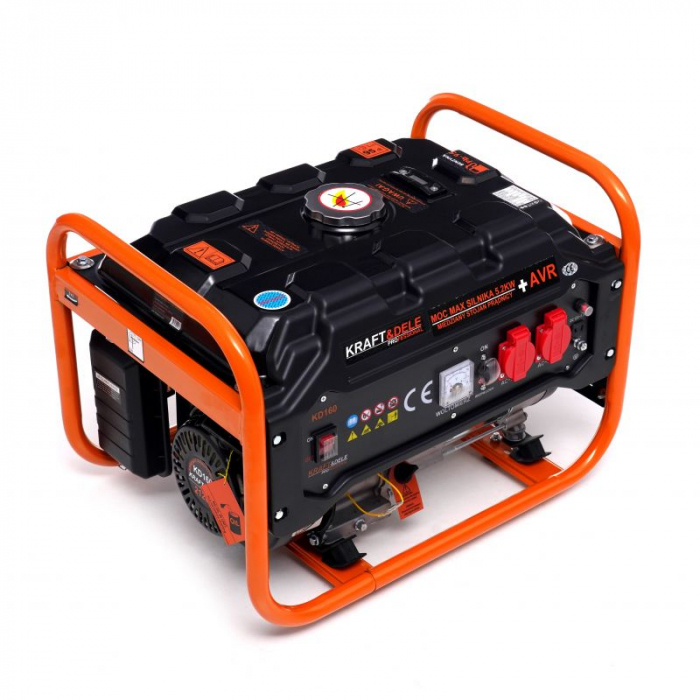 Generator de curent monofazat 3500W, 12/230V, 7 CP, 4 timpi, Kraft&Dele KD160 [4]