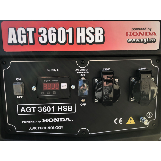 Generator de curent monofazat AGT 3601 HSB, GX 200, 4 timpi, 6,5 CP, PFAGT3601TTLGX [3]