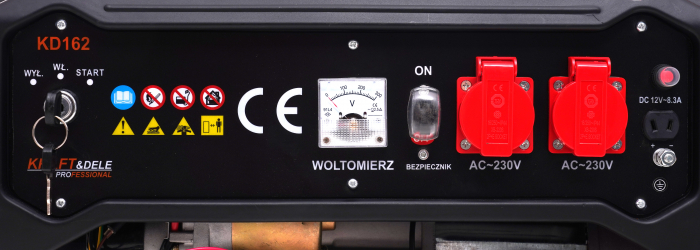 GENERATOR MONOFAZAT, 230V/12V, 3500W, pornire electrica  KD162 Kraft&Dele [3]