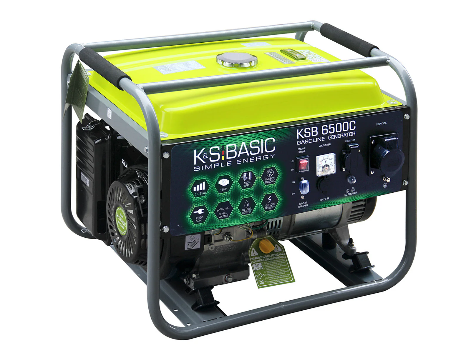 Generator pe benzină în 4 timpi Könner & Söhnen, 15 CP, 420 cmc, KSB 6500C [2]