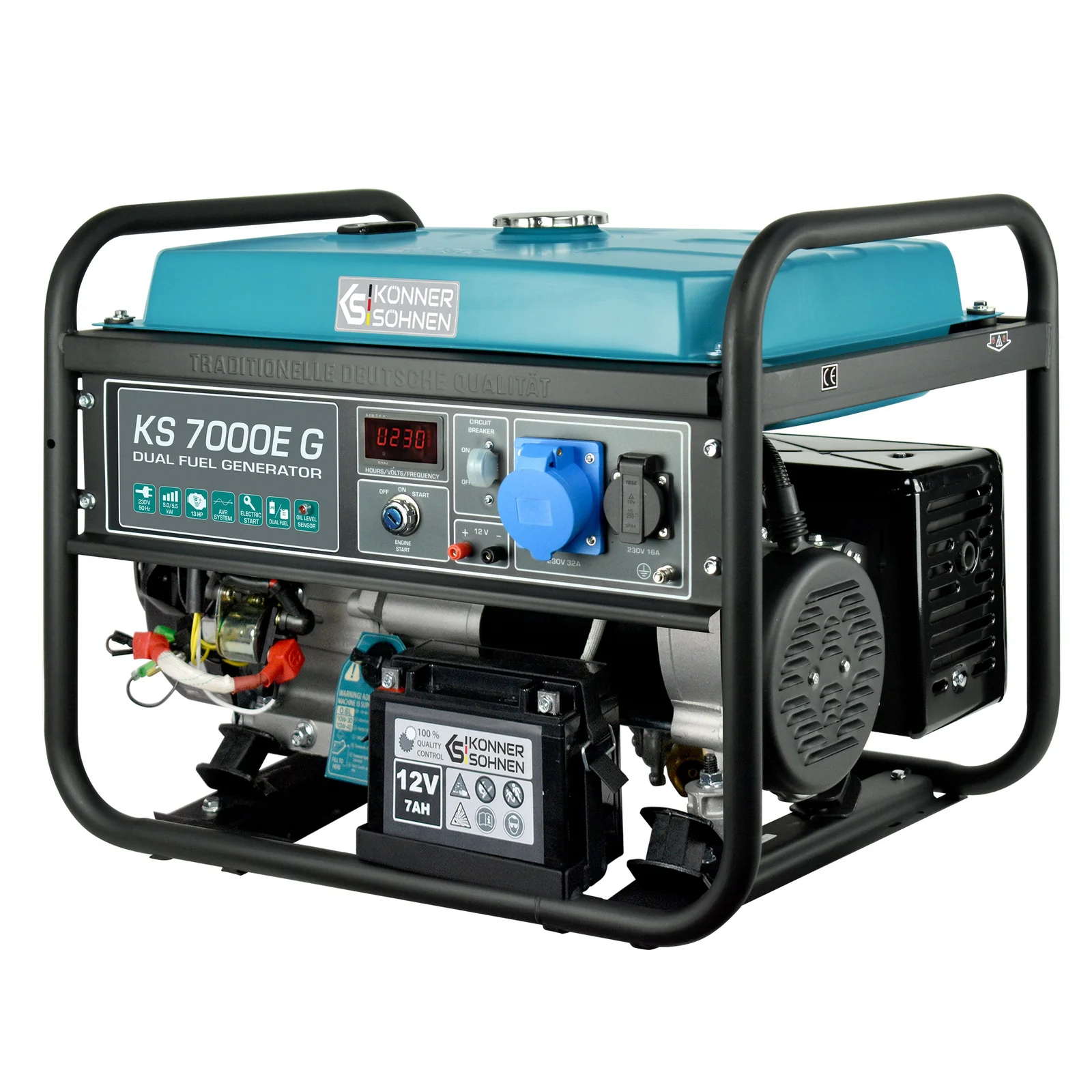 Generator pe gaz/benzina, 5,5 kW, Könner & Söhnen, KS 7000E G [14]