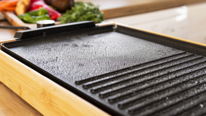 Gratar electric Cecotec TastyGrill 2000 Bamboo, 2000W, cadru din bambus, termostat reglabil [4]