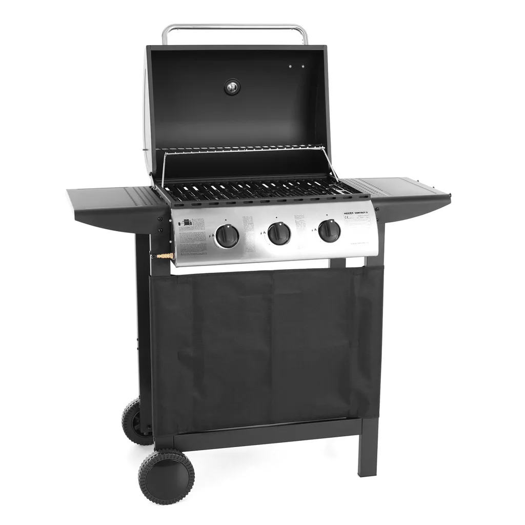 Grătar pe gaz, 3 arzatoare 8,4 kW, 61 x 41 cm HECHT CONTACT 3 [2]