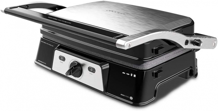 Grill 2 in 1, Rock nGrill, Cecotec 1500 TakeClean, 1500W, regulator de putere, piatra antiaderenta, gratar electric si aparat de facut sandvisuri - Resigilat [1]