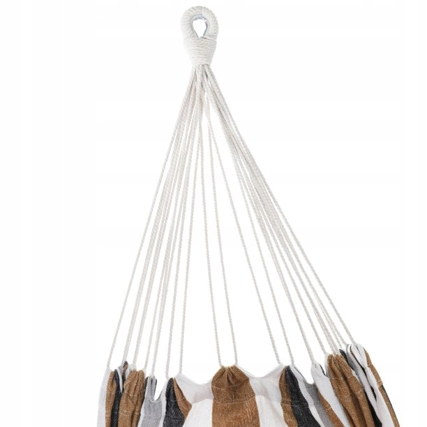 Hamac dublu pentru doua persoane, 200x150cm, 160kg, gri si maro [4]