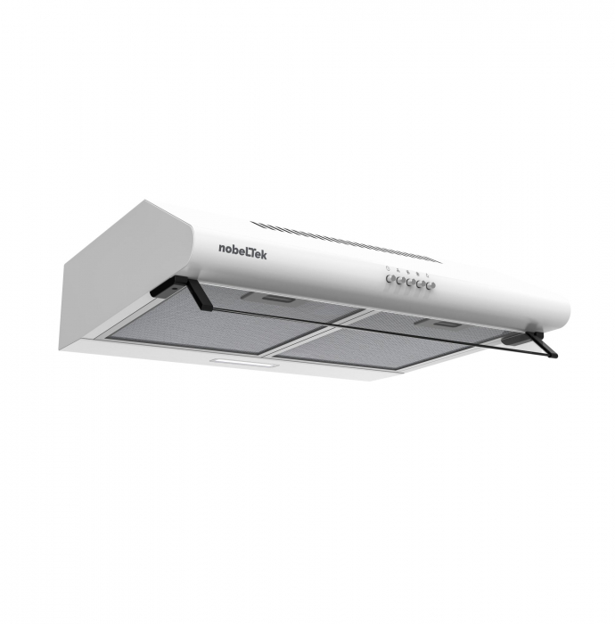 Hota clasica NobelTek NHO-CL60F49W, 60 cm, 1 motor, 2 filtre aluminiu, lampa led, 400m3, Alb [1]
