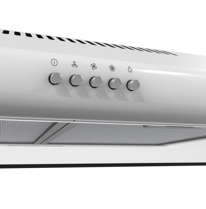 Hota clasica NobelTek NHO-CL60F49W, 60 cm, 1 motor, 2 filtre aluminiu, lampa led, 400m3, Alb [2]