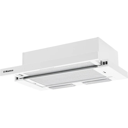 Hota incorporabila telescopica Hansa OTS6251WH, Putere de absorbtie 429 m3/h, 2 motoare, 60 cm, Alb [1]