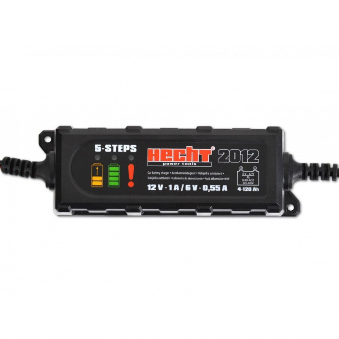 Incarcator pentru acumulatori auto inteligent, Hecht 2012, tensiunea de iesire 6 V/0.55 A sau 12 V/1 A [2]