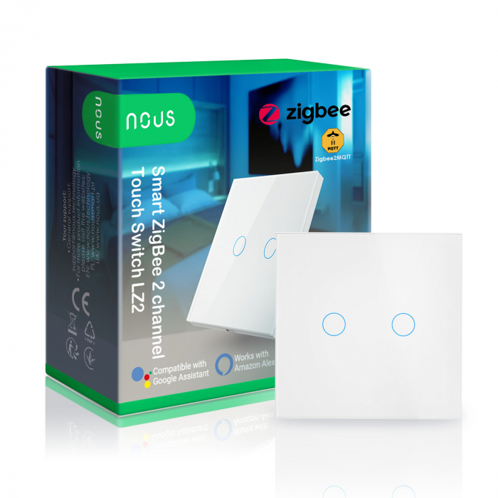 Intrerupator Inteligent Nous LZ1 Wifi, ZigBee, Touch, fara nul, 1 canal [1]