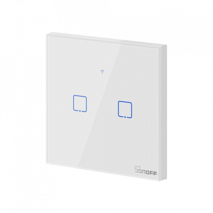 Intrerupator Smart  cu Touch  Sonoff T0 EU TX , WiFi, (2 canale) [2]