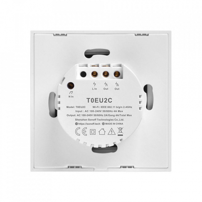 Intrerupator Smart  cu Touch  Sonoff T0 EU TX , WiFi, (2 canale) [3]