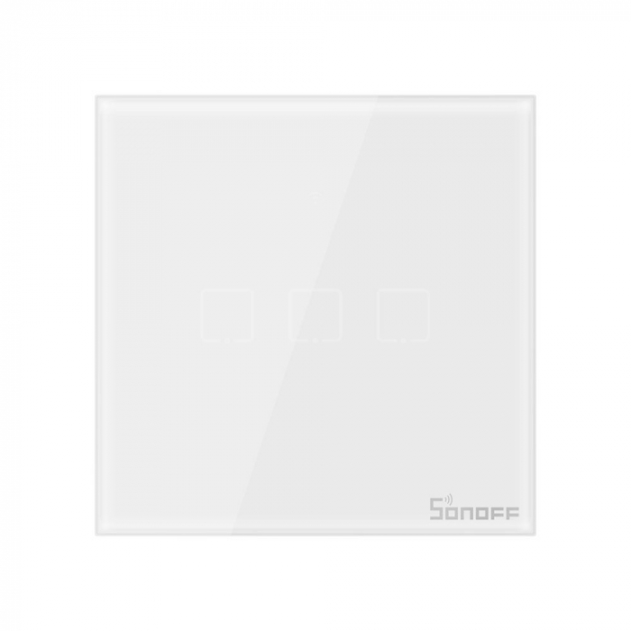 Intrerupator Smart  cu Touch Wifi + RF 433 Sonoff T1 EU TX, (3 canale) [4]