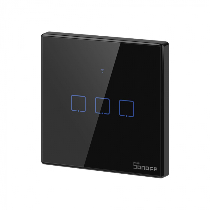 Intrerupator Smart  cu Touch WiFi + RF 433 Sonoff T3 EU TX, (3 canale) [2]