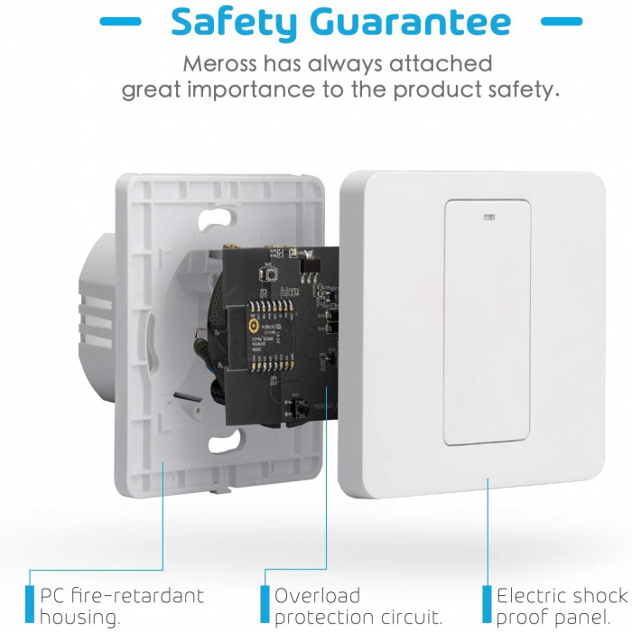 Intrerupator Smart Meross MSS550 WiFi, 2 sensuri [4]
