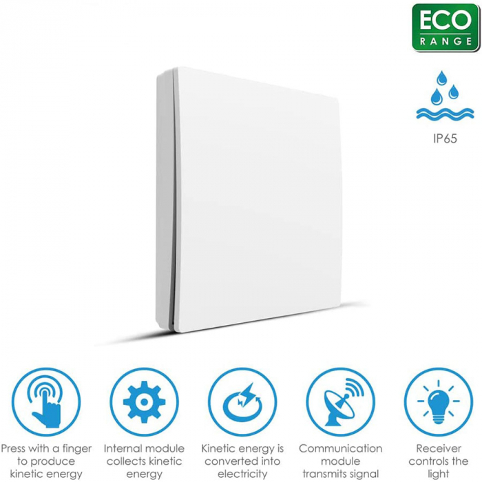 Intrerupator Wifi Kinetic Rovo ES2154, 1 canal, IP67, RF 433MHz, cu revenire [5]