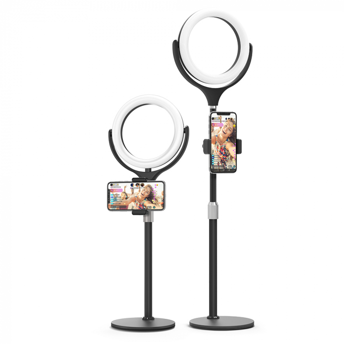 Lampa Circulara LED BlitzWolf BW-SL4 Make up Profesionala, Ring Light 64 Leduri cu Lumina Rece Calda Tip Inel [4]