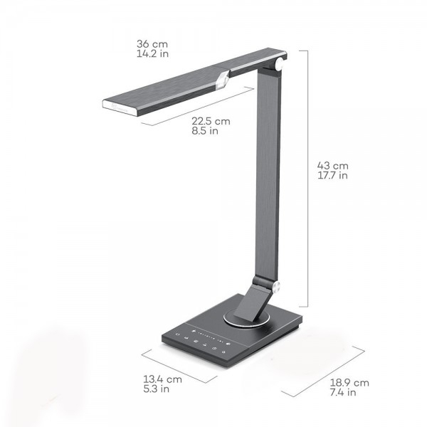 Lampa de birou LED TaoTronics TT-DL063, protectie ochi, control touch, 5 moduri, USB, lumina de noapte [2]