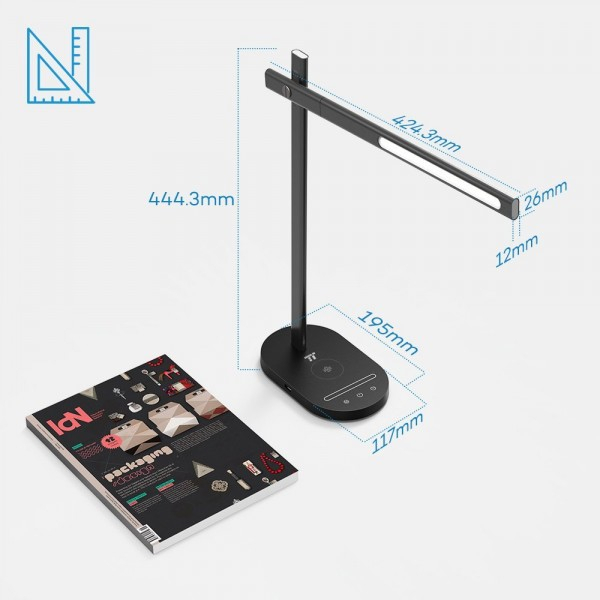 Lampa de birou LED TaoTronics TT-DL31, protectie ochi, control touch, Incarcare Telefon Wireles si USB [4]