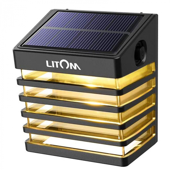 Lampa solara de perete LITOM LTCD283, lumina calda cu umbre [1]