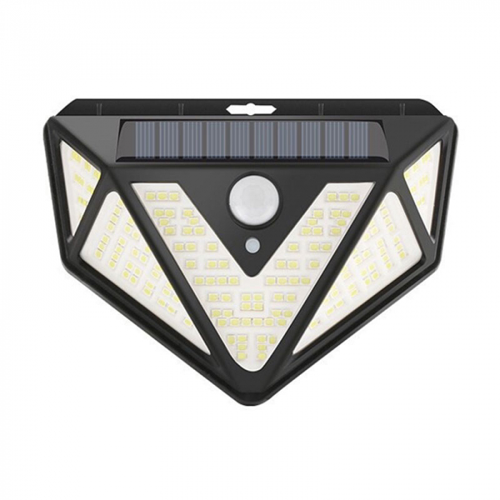 Lampa solara de perete Superfire FF6-B, 33W LED, 166leduri, 3 moduri, 1200mAh, incarcare solara si senzor de miscare [1]