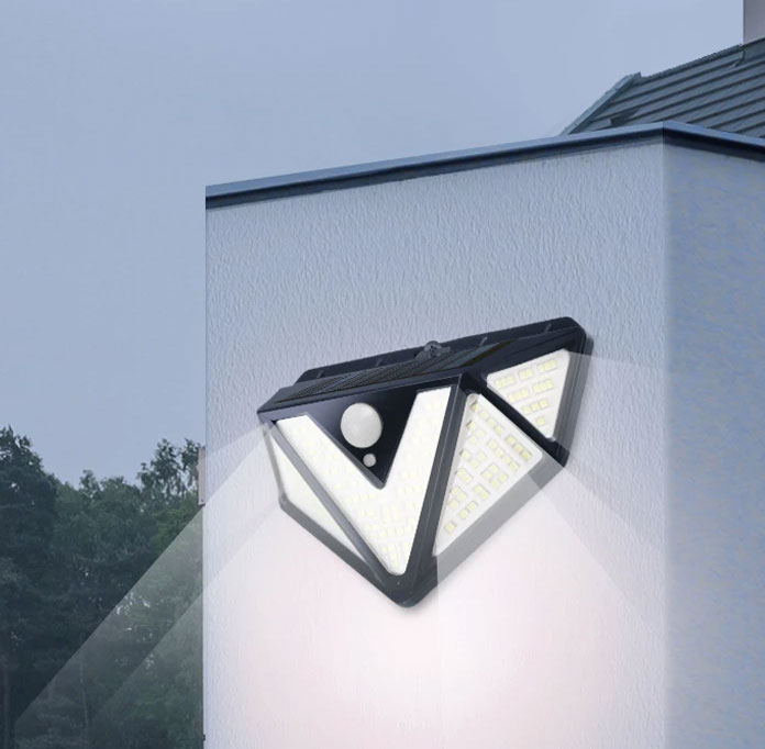 Lampa solara de perete Superfire FF6-B, 33W LED, 166leduri, 3 moduri, 1200mAh, incarcare solara si senzor de miscare [5]