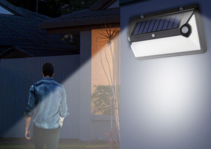 Lampa solara de perete Superfire FF6-D, 72W LED, 360leduri,3 moduri, incarcare solara si senzor de miscare [4]