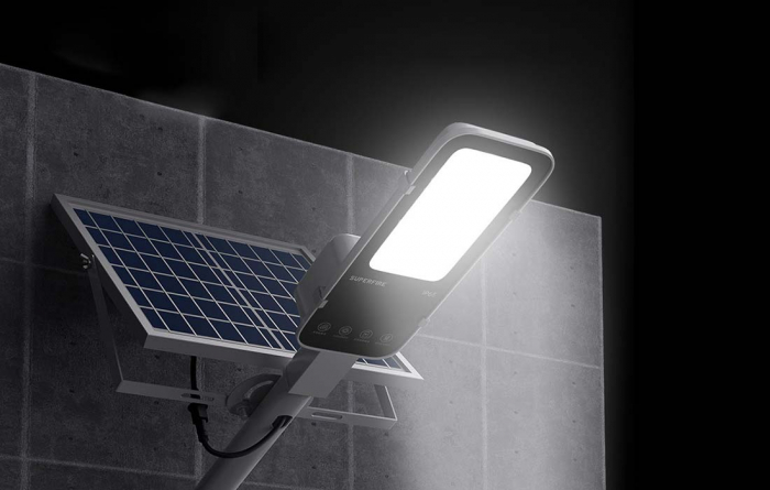 Lampa solara stradala LED Superfire FF5-C, Panou solar, Telecomanda, 263W, 1200lm, 15000mAh [4]