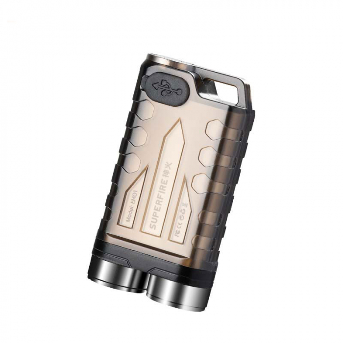Lanterna de buzunar tip breloc Superfire EM01, 800lm, 500mAh, USB C, lumina de urgenta [1]