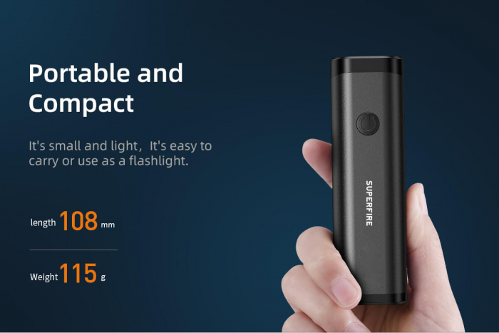 Lanterna LED pentru bicicleta Supfire BL11, 120m, 400Lm, acumulator 2000 mAh, USB [3]