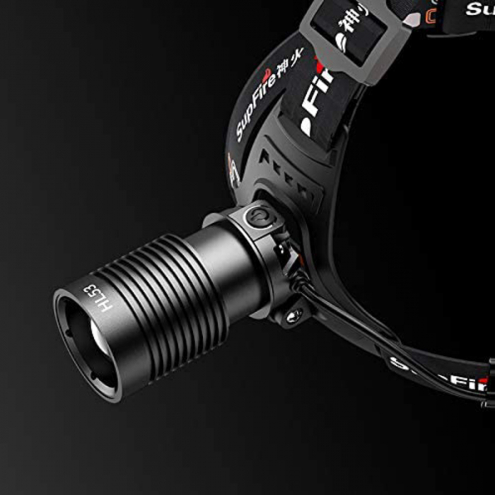 Lanterna LED pentru cap Superfire HL53, Zoom, 180lm, 400m, 2 2000mAh, incarcare USB [2]
