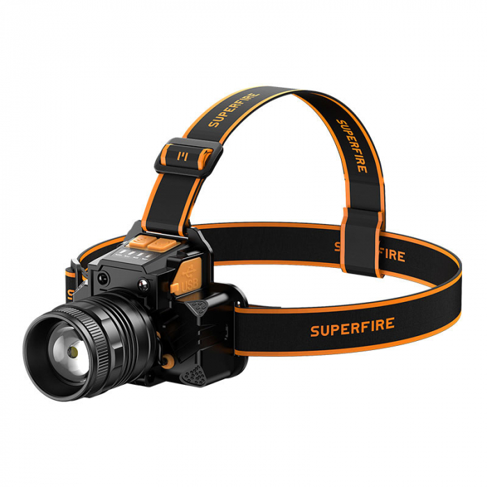 Lanterna LED pentru cap Superfire HL58, Zoom, 350lm, 230m, 2400mAh, incarcare USB [1]