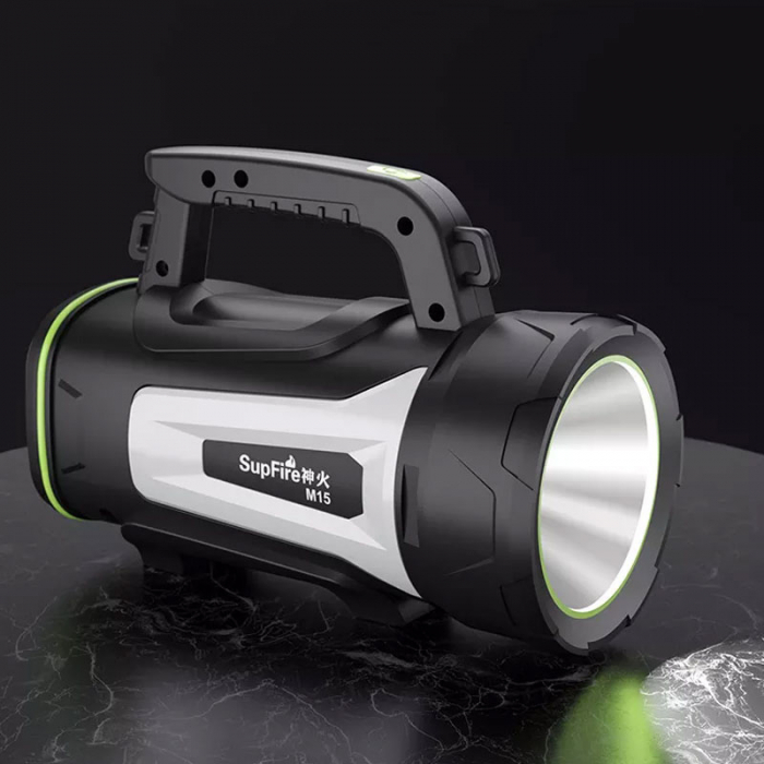 Lanterna LED Superfire M15, USB, 550lm, 400m, PowerBank, incarcare USB, 6000mAh, lumina rosie [3]