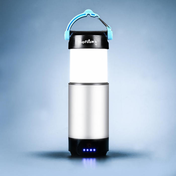 Lanterna LED SupFire T9, Pentru Camping, 800 lm, incarcare USB, PowerBank [5]