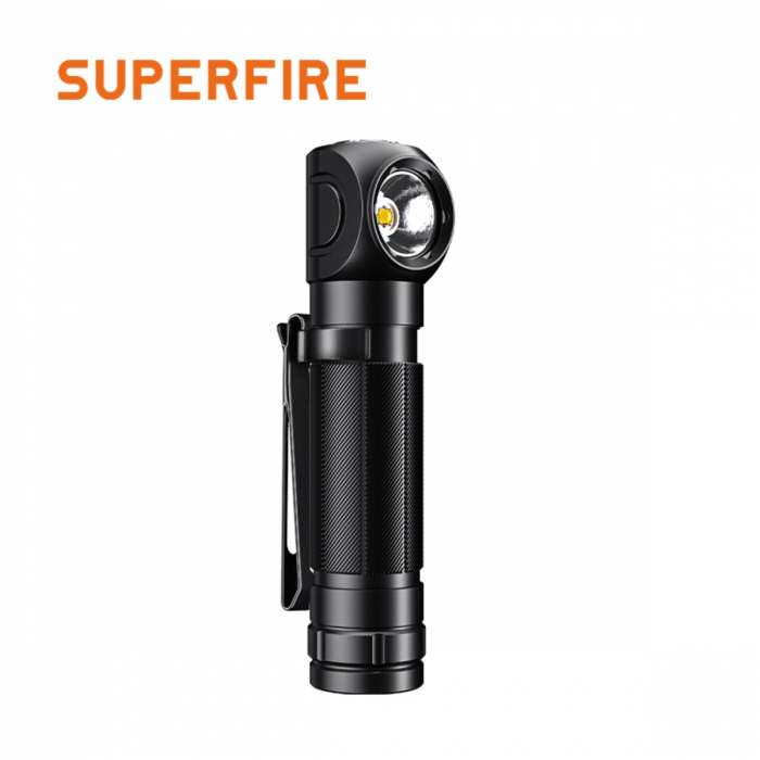 Lanterna Multifunctionala LED Superfire TH04, USB, 600lm, 120m, incarcare USB-C, suport cap, prindere magnetica [5]
